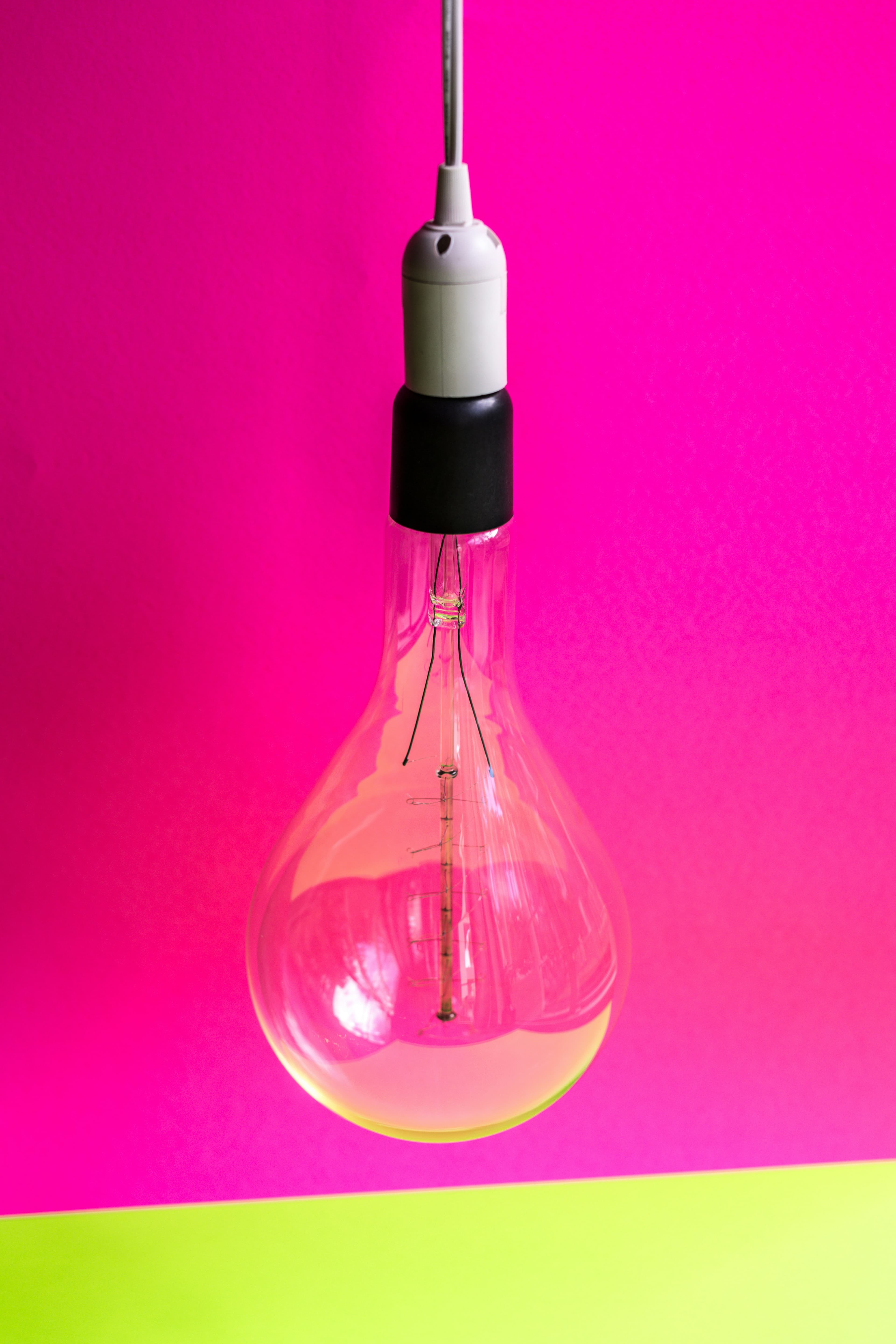 pink lightbulb